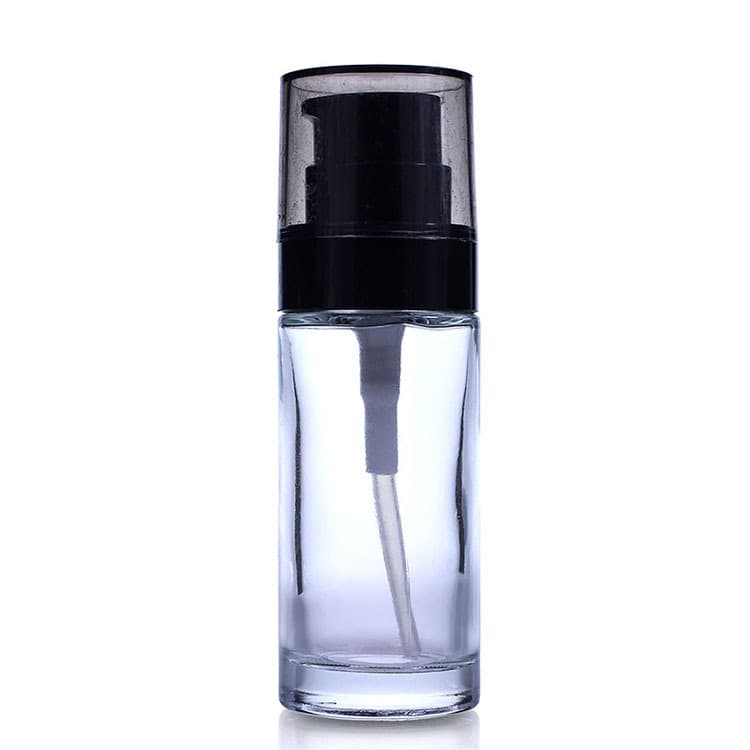 Cosmetic packaging — Luxury Cosmetics Packaging Round Custom Unique Shape Glass Cosmetics Empty Liquid Foundation Bottle 30ml