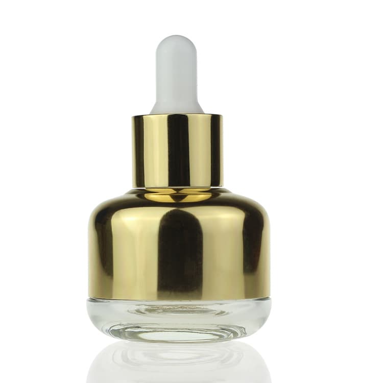 Cosmetic packaging — Wholesale Luxury Fancy 30ml Makeup Packaging Bottle Serum Essential Oil Dropper Glass Bottle Electroplating bottle
