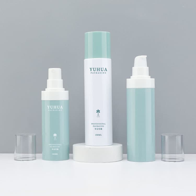 Cosmetic packaging — Custom Logo 100ml-150ml Eco-Friendly PET Spray Pump Bottle Set for Skin Care Serum and Cosmetic Packaging