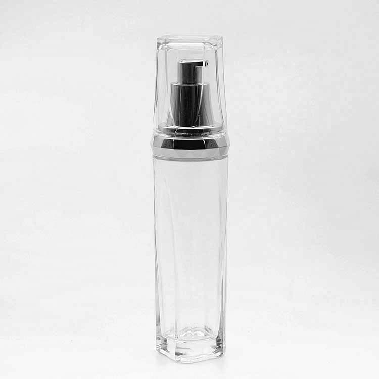 Cosmetic packaging — 40ml 100ml square rectangle skin care foundation lotion pump bottle container