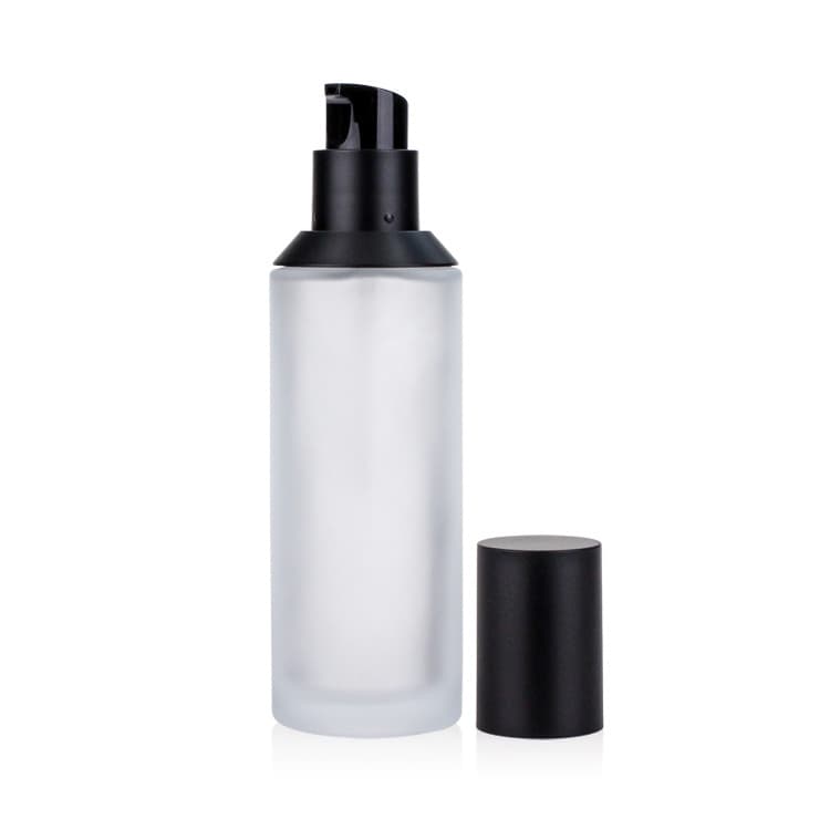 Cosmetic packaging — Clear  Glass Lotion Bottle 40ml/80ml/120ml Custom Color Cosmetic Packaging Bottles Set Container Manufacturers