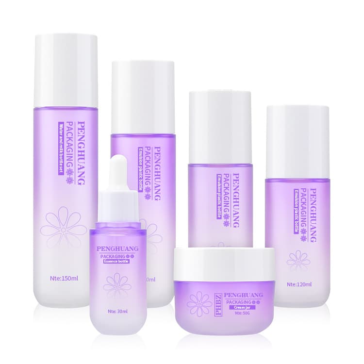 Cosmetic packaging — Luxury Cosmetic Packaging Container 50g 30ml 80ml 100ml 120ml 150ml Round PETG Toner Cream Lotion Plastic Bottle