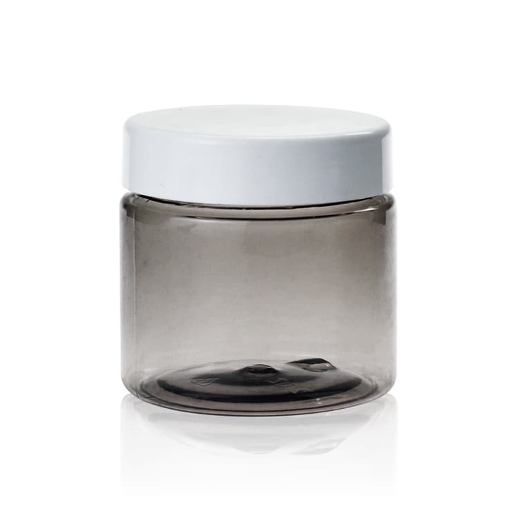 Cosmetic packaging — 60ml Recycling Plastic PET Gray Empty Packaging Cosmetic and Food Jar