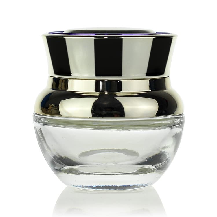Cosmetic packaging — Clear Glass jar with Mushroom cap  20g  Face Cream Jars Container Manufacturers Cosmetic Packaging Set for Skin Care Jar