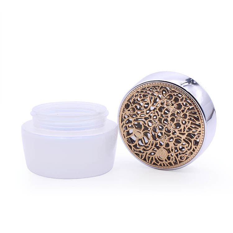 Cosmetic packaging — Glass jar  50g Custom Color Electroplating Face Cream Jars Container Cosmetic Packaging Set for Skin Jar
