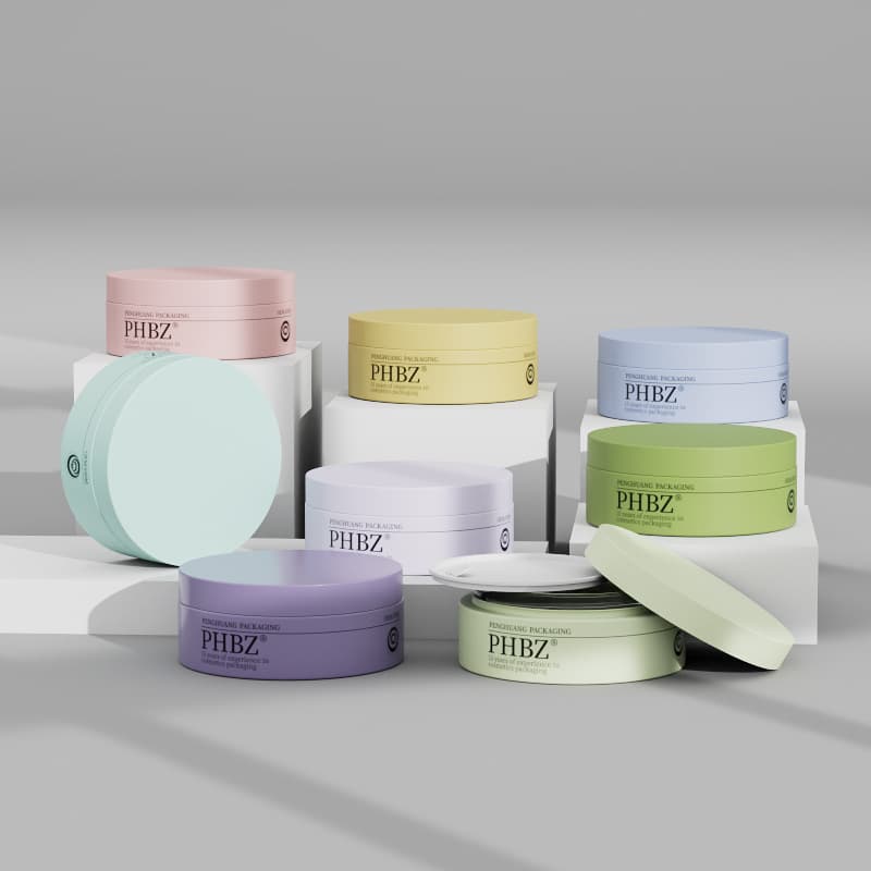 Cosmetic packaging — Custom 100g Frosted Glass Jar Plastic Lid Empty Container Face Lotion Cream Scrub Skincare Cosmetics Coloured Design Packaging