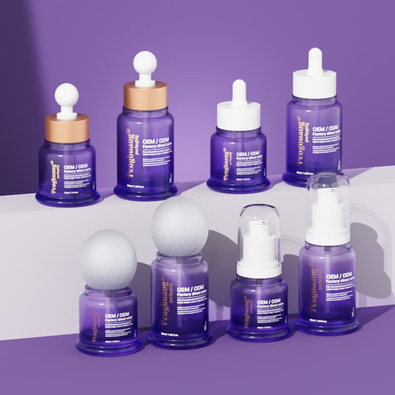 Cosmetic packaging — Luxury Clear 30ml/50ml for Cap Glass Eye Drop & Liquid Foundation Bottle with Lotion Pump for Face Hair Beauty Cosmetic Use