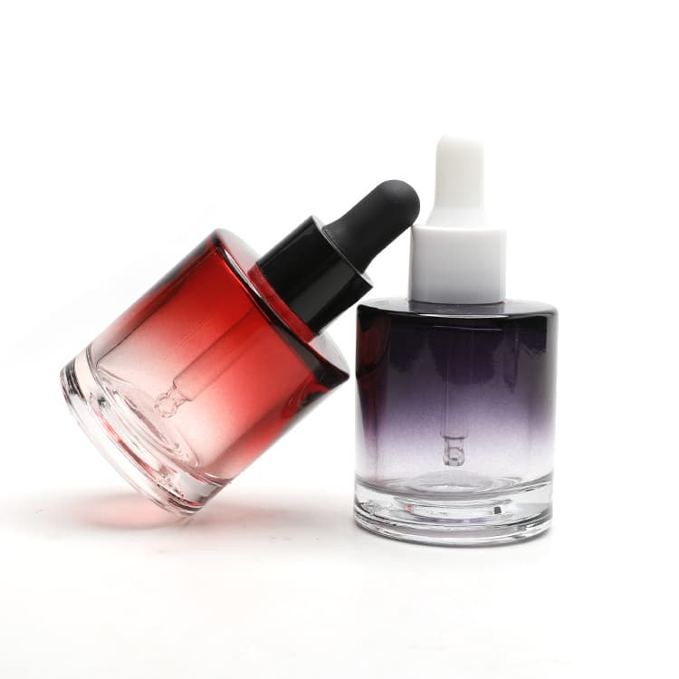 Cosmetic packaging — hot selling painting Colored 40ml Glass Liquid Bottle  serum bottles dropper Cosmetic Packaging Container Skincare