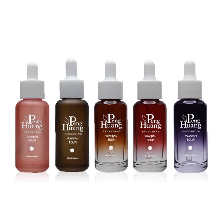 Cosmetic packaging — Manufacture 30ml Cosmetic Packaging Essential Oil Glass Dropper Bottles Face Cream Glass Skin Care Serum Bottle