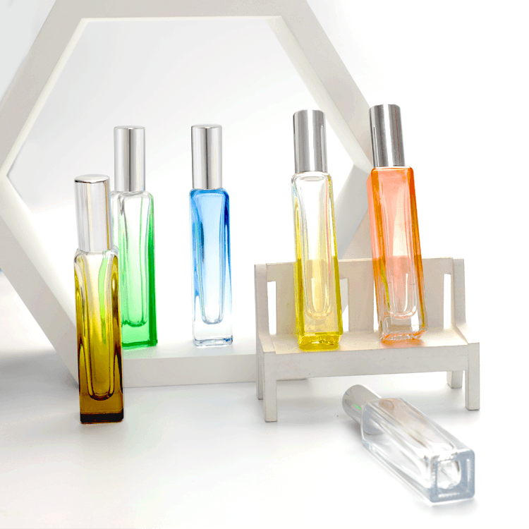 Cosmetic packaging — Factory Wholesale Rectangle Clear 15ml Empty Perfume Bottles Glass Serum Bottle Cosmetic Empty Rectangular Perfume Glass Bottles