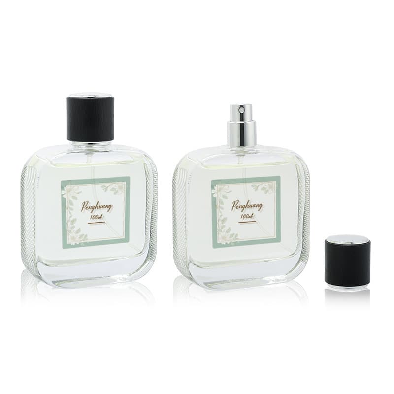 Cosmetic packaging — Custom Designed Luxury Square Glass Perfume Mist Spray Bottle 45ml/100ml Empty Refillable Hot Stamping Pump Packaging for Skin