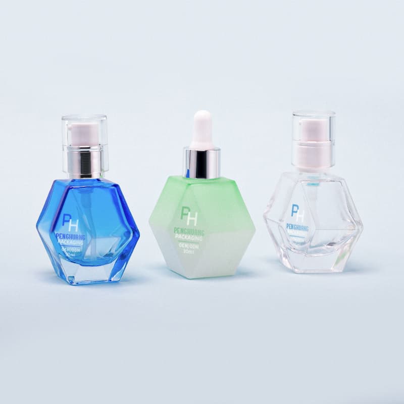 Cosmetic packaging — Custom 30ml Thick Frosted Glass Serum Bottle for Skin Care Cream Hair & Body Essential Oil with Glass Dropper