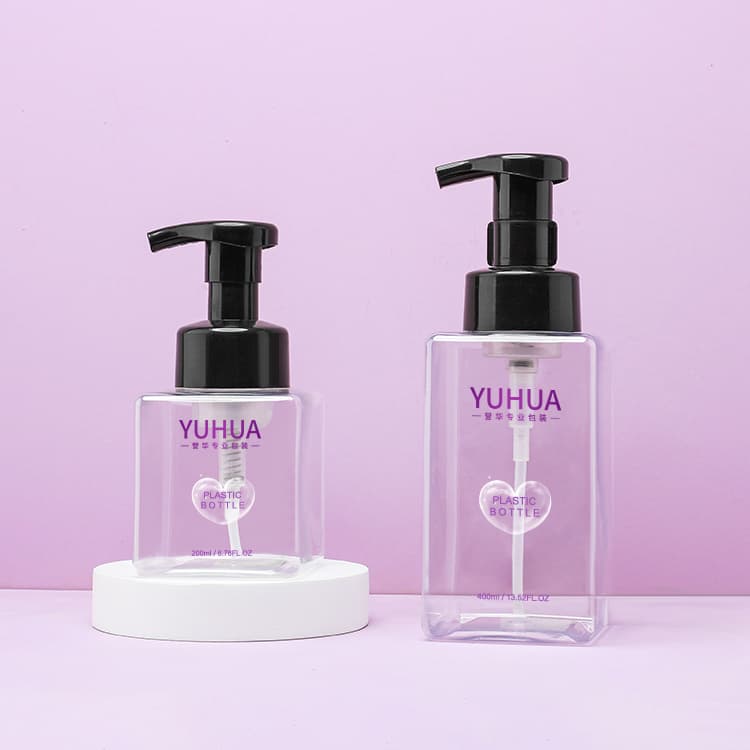 Cosmetic packaging — Wholesale skincare packaging plastic foam pump bottle body care PET lotion bottle 250ml hair care plastic shampoo bottle