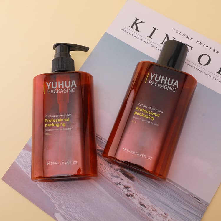 Cosmetic packaging — PET Bottle 250ml Eco Friendly for Body Washing Cleaning Lotion Bottle Plastic Shampoo Bottle Recycled Plastic Cosmetic Packaging