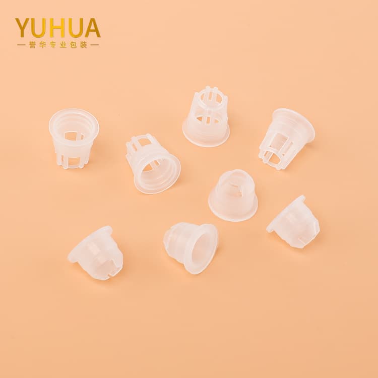 Cosmetic packaging — Clear PET Plastic Hole Plugs Round Snap Blanking Plug White Hole Cap for Dropper Bottle and Cups