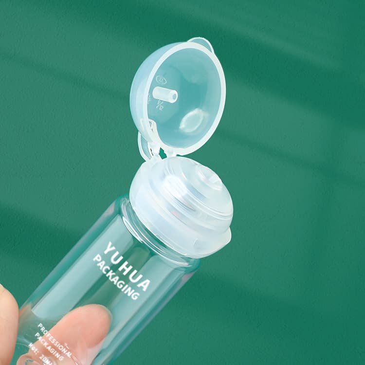 Cosmetic packaging — Wholesale 15ml 20ml 30ml Flip Top Screw Cap Cylinder Plastic Lotion Toner Squeeze Bottle for Skin Care Shampoo Cosmetic Bottle