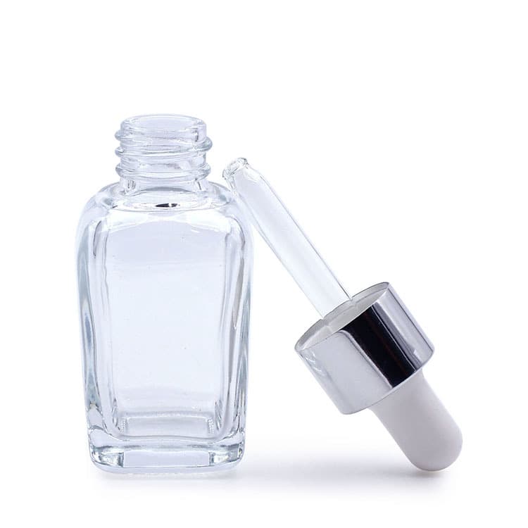 Cosmetic packaging — Manufacturers Cosmetic Packaging clear glass Bottle 15ml 25ml 35ml 50ml 100ml serum empty Essential Oil Bottles with Dropper