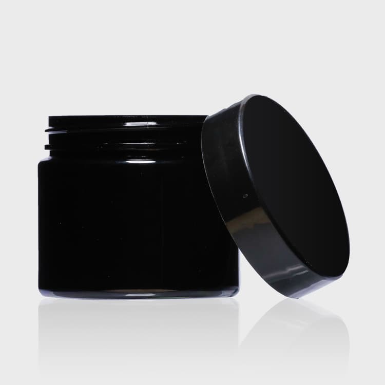 Cosmetic packaging — Luxury Mini Plastic Black Cosmetic Packaging Eye Cream Jar with Lid Empty Plastic Jar Skin Care Cream Jars