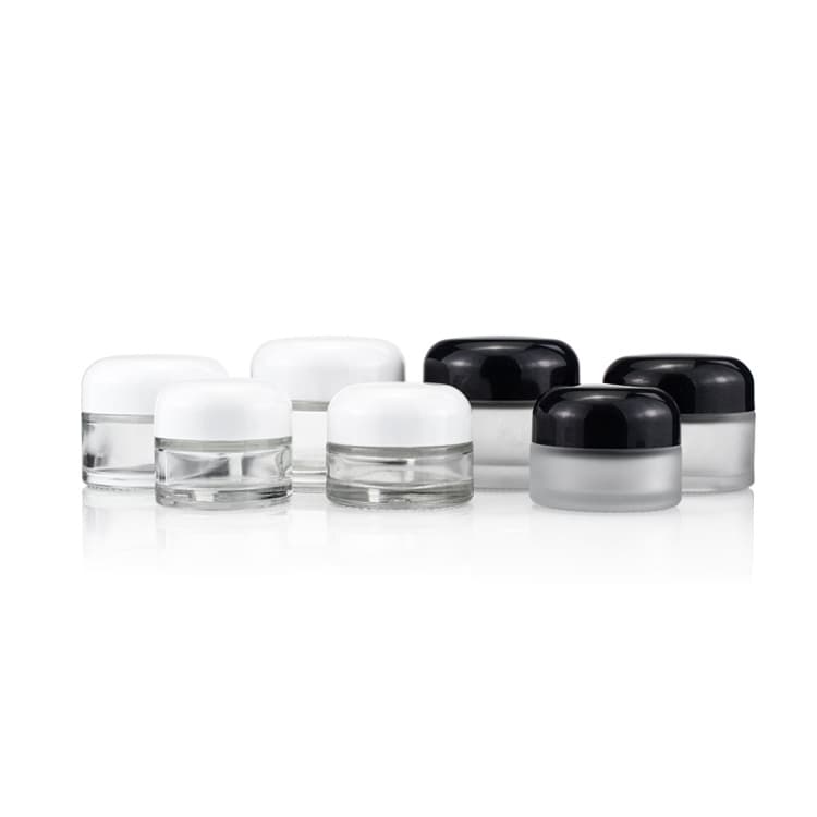 Cosmetic packaging — High Quality 50g Cream Frosted Glass Jar with Aluminum Cap Custom Logo Skin Care Product for Hair Eye Cream for Cosmetics