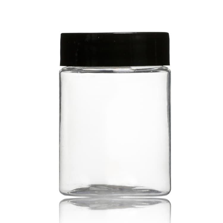 Cosmetic packaging — 2022 Best price 60ml 2oz PET transparent packaging cosmetic and food jar with screw lid