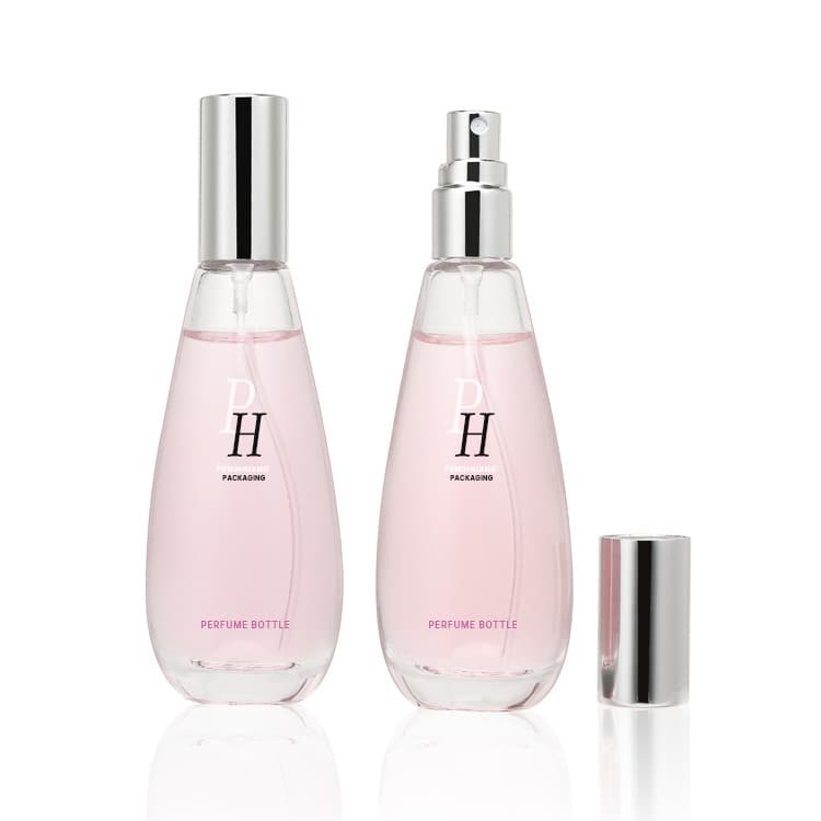 Cosmetic packaging — Luxury 30ml Glass Perfume Bottles Water Drop Shape Wholesale Refillable with Spray Atomizer and Dropper Sealing Type