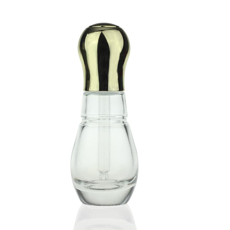 Cosmetic packaging — Aluminum Cap Dropper Bottles Serum Liquor Bottle 20ml 30ml 55ml 60ml Airless Pump Bottle Skin Care Packaging Gold Glass Cosmetic