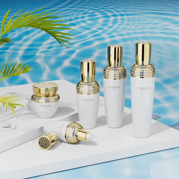 Cosmetic packaging — 50g 30ml 100ml 120ml  Wholesale Custom Luxury Skincare Packaging Face Cream Jar Glass Toner Bottle Cosmetic Packaging Sets