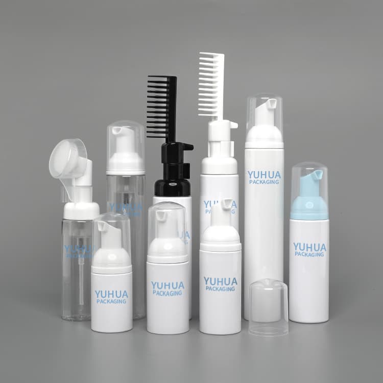 Cosmetic packaging — Fancy PCR Cosmetic Plastic Foam Pump Bottle Trigger Sprayer Cap Gasket PET Lotion Shampoo Skin Care 100ml Spray Bottle