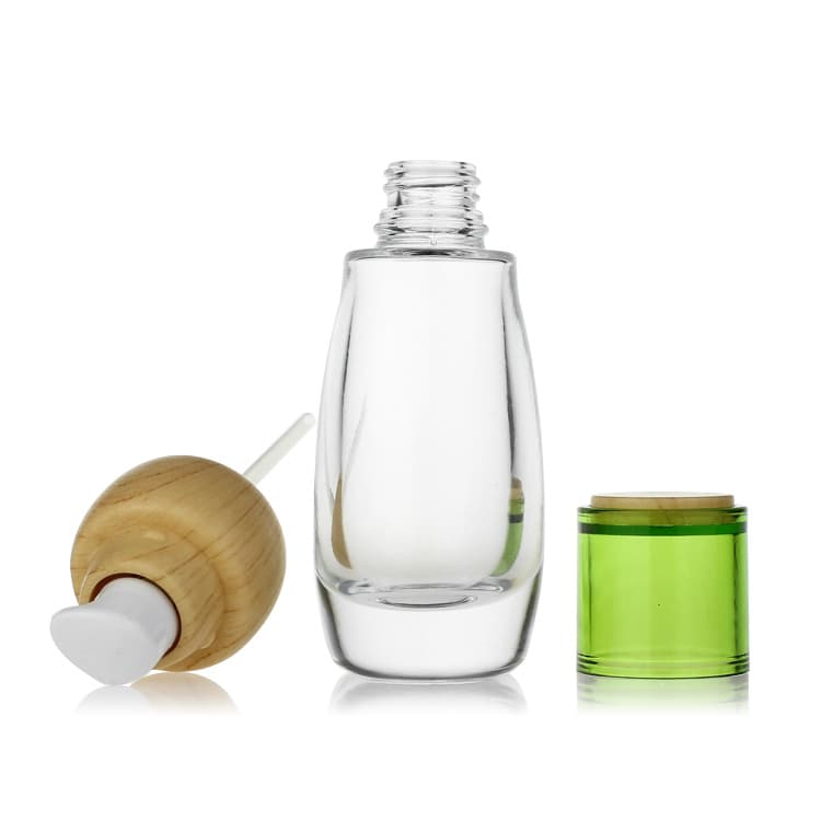 Cosmetic packaging — Glass Lotion Bottle 40ml/100ml /120ml Custom Color  Clear with  Exquisite lid Cosmetic Packaging Bottles Set Container