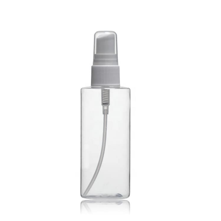 Cosmetic packaging — 100ml empty pet plastic bottle with pump dispenser for wash free hand sanitizer and alcohol liquid soap body wash