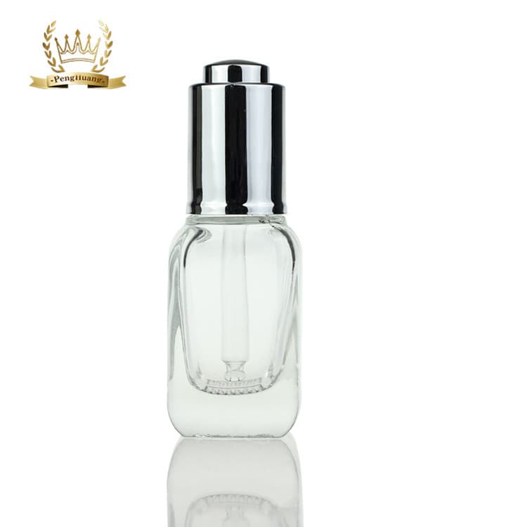 Cosmetic packaging — Fashion Cosmetic Packaging Essential Oil Bottle 30ml Rectangle Square Empty Clear Facial Serum Dropper Glass Bottle