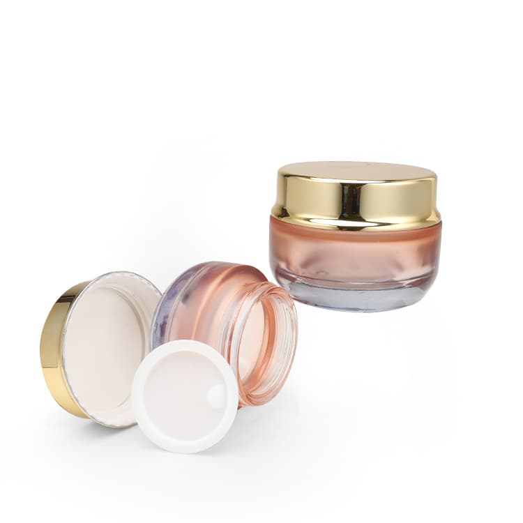 Cosmetic packaging — Wholesale Luxury Empty Glass jar 50g Face Cream Jars Container Cosmetic Packaging Set for Skin Care Jar factory