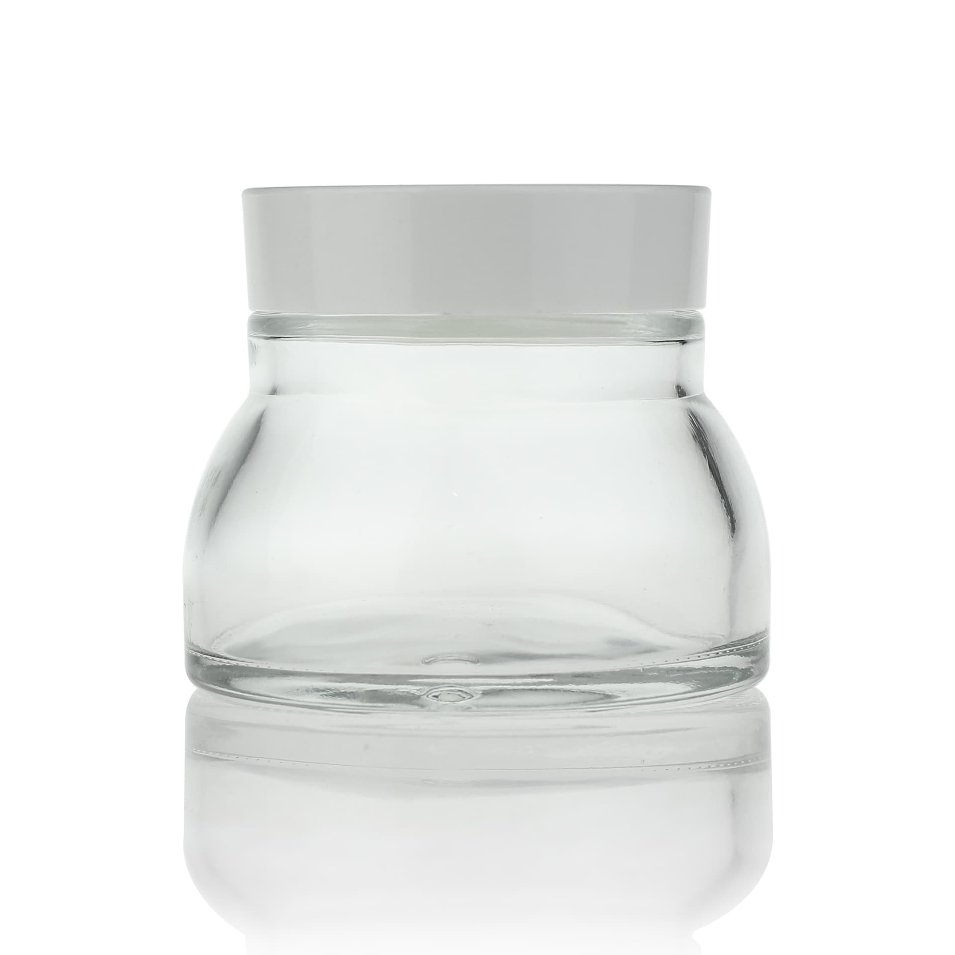Cosmetic packaging — clear Glass jar 50g 150g  luxury glass cosmetic cream jar container for skincare facial cream