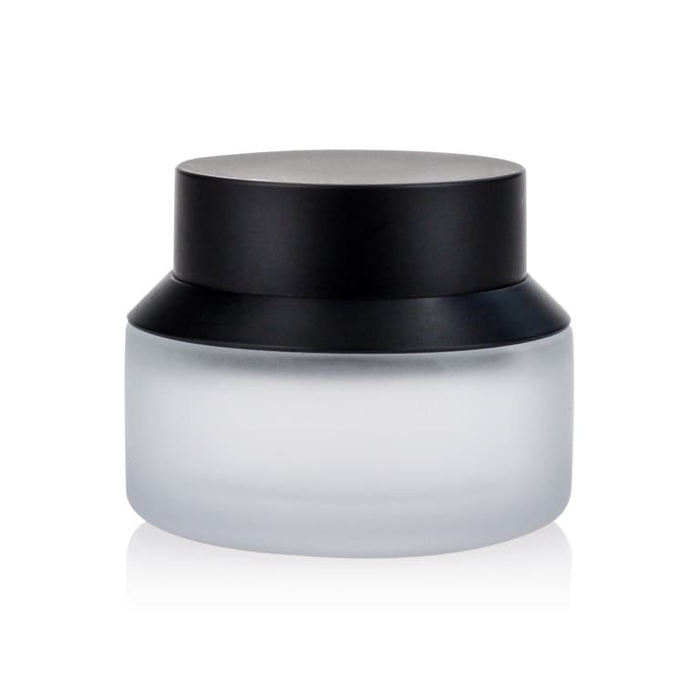 Cosmetic packaging — Wholesale 50g 30G cosmetic packaging jar empty skin care face cream jars frosted container black lid