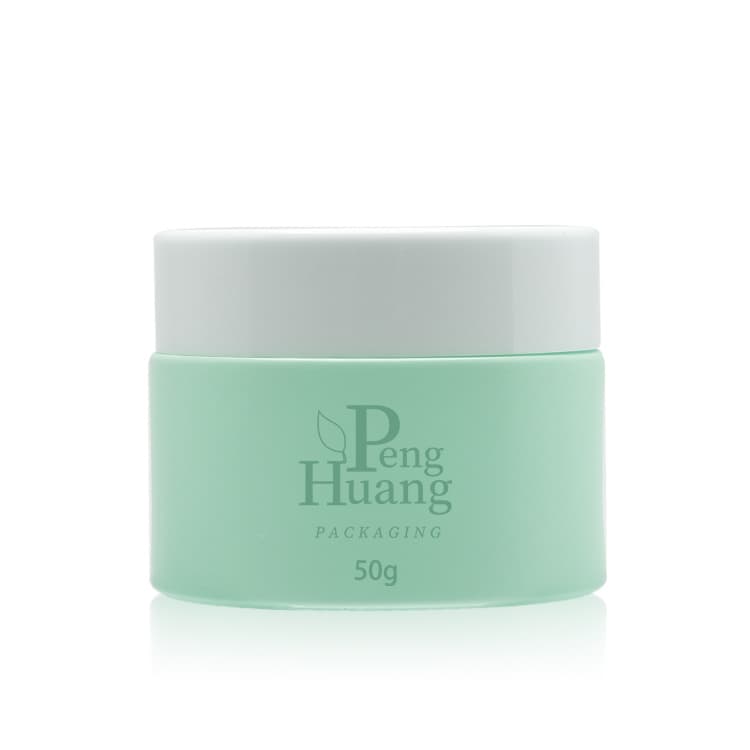 Cosmetic packaging — High Quality Popular Cosmetic Frosted Jars 50g Private Label Empty Cosmetic Colored Cream Glass Jar