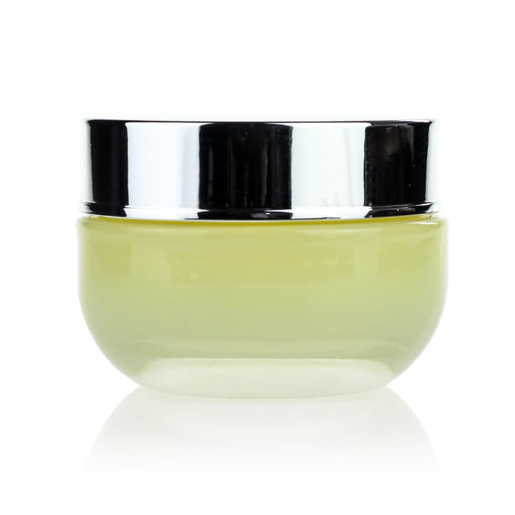 Cosmetic packaging — Luxury empty 50g silver Cap cream jar glass cosmetic skincare packaging container Wholesale