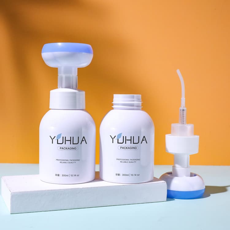 Cosmetic packaging — OEM Liquid Containers Mousse Bubble Bottle 300m Hand Sanitizer Face Cream Fancy Plastic Airless Foaming Pump Bottle