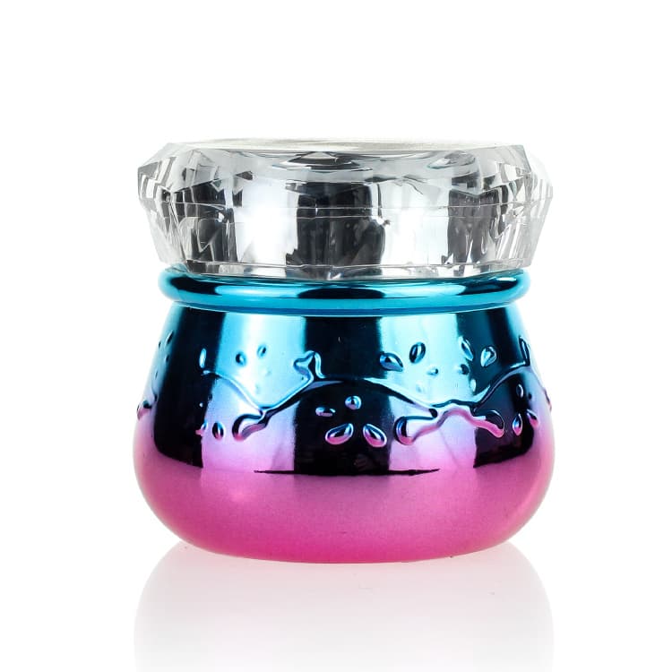 Cosmetic packaging — clear glass jar container Cosmetics packaging  jar 50g custom cream jars with lids cap