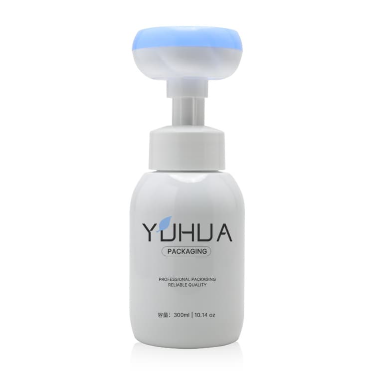 Cosmetic packaging — Wholesale 300ml Plastic Soap Foaming Pump Bottle Fancy Soap Container Packaging Foam Cleanser Pump Bottle