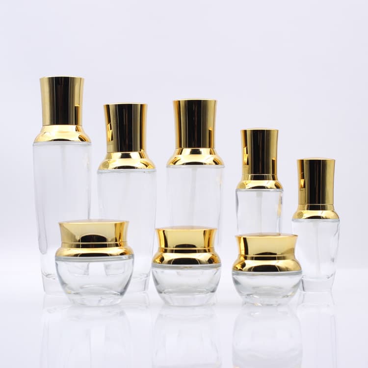 Cosmetic packaging — wholesale Clear Glass jar 20g 30g  50g Face Cream Jars Cosmetic Packaging Set for Skin  Care