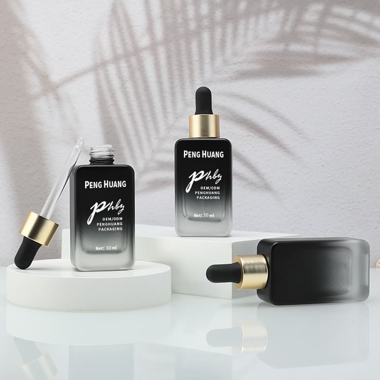 Penghuang Packaging 30ml Black Square Dropper Bottle Product Selection Guide