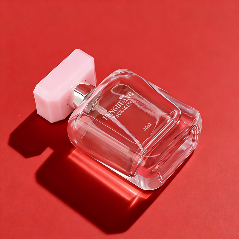 Cosmetic packaging — 30ml Rectangular Matte Frosted Glass Perfume Spray Bottle Geometric Slanted Overcap OEM Custom Fragrance Atomizer Empty Cosmetic (3)