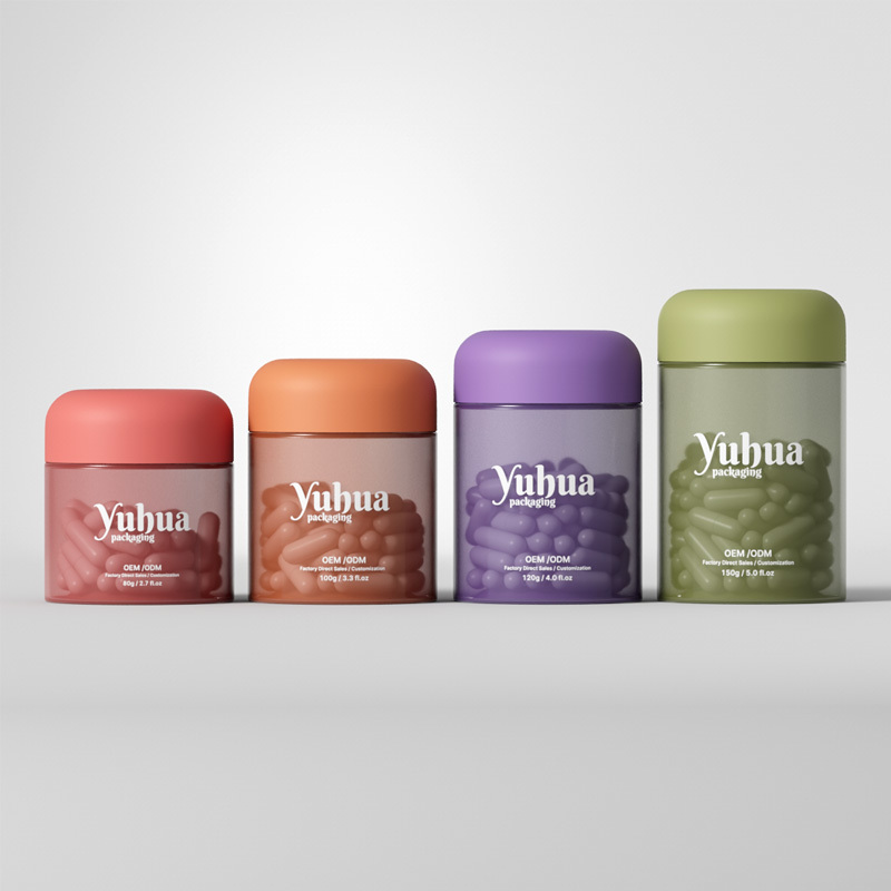 Cosmetic packaging — Custom Color Translucent Plastic PET Pill Container Screw Refillable Empty Jar Vitamin Capsule Medicine Health Supplement Bottle (2)