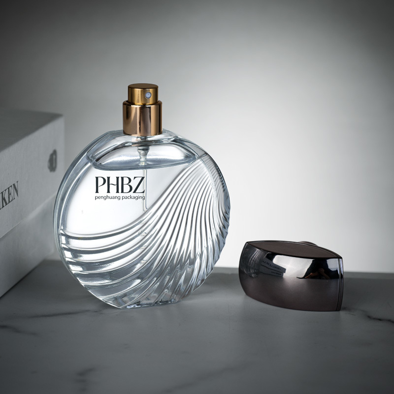 Cosmetic packaging — Custom Logo Square 50ml Luxury Glass Perfume Bottle Unique Wave Texture Empty Refillable Fragrance Spray Factory Supply (3)