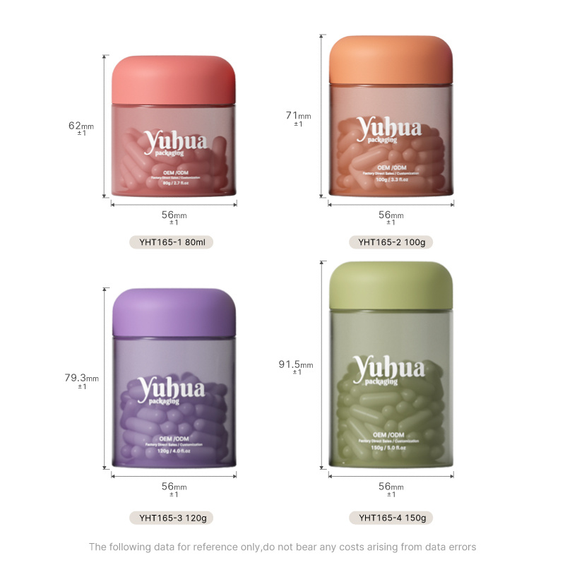 Cosmetic packaging — Custom Color Translucent Plastic PET Pill Container Screw Refillable Empty Jar Vitamin Capsule Medicine Health Supplement Bottle (5)
