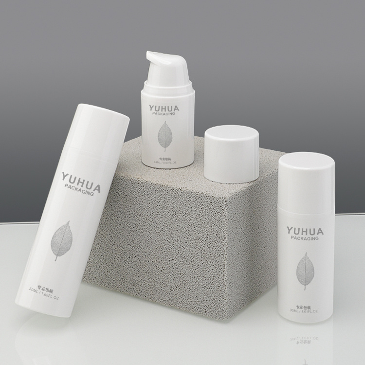 Cosmetic packaging — Customized Eco-Friendly White 15ml 30ml 50ml Refillable PP Plastic Airless Pump Bottle Screen Printed for Face Cream Sunscreen (3)