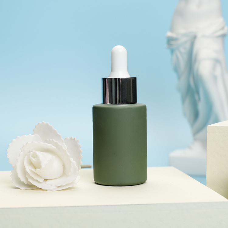Cosmetic packaging — Personal care  30ml  colored glass dropper bottle serum dropper bottle with rubber stopper pipette can be OEM/ODM design (5)