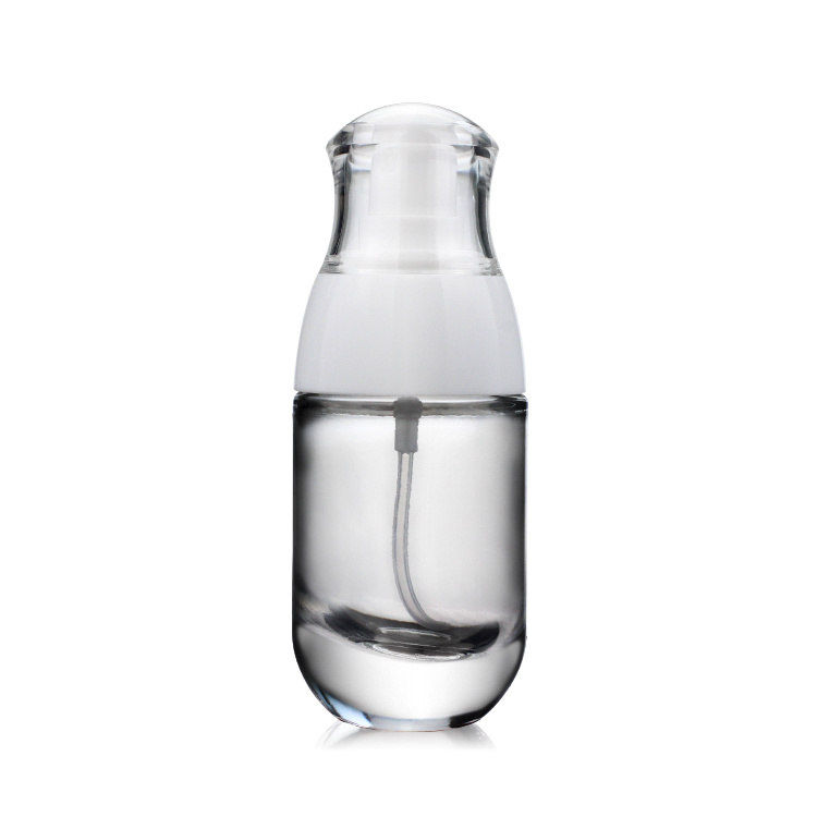 Cosmetic packaging — Bottles Foundation Bottle Pump 30ml Empty Glass with Plastic Glass Products Pump with Cap,pump Sprayer Cosmetic Black Cap CN;GUA (8)