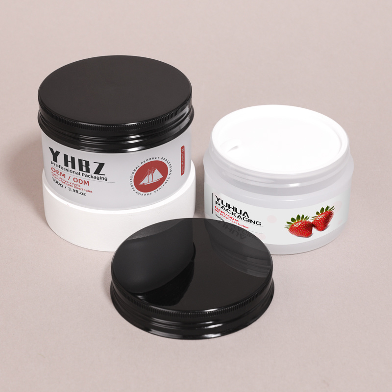 Cosmetic packaging — Custom 100g Plastic Cream Jar Eco Friendly Plastic Cosmetic Packaging Empty Body Butter Jar (2)
