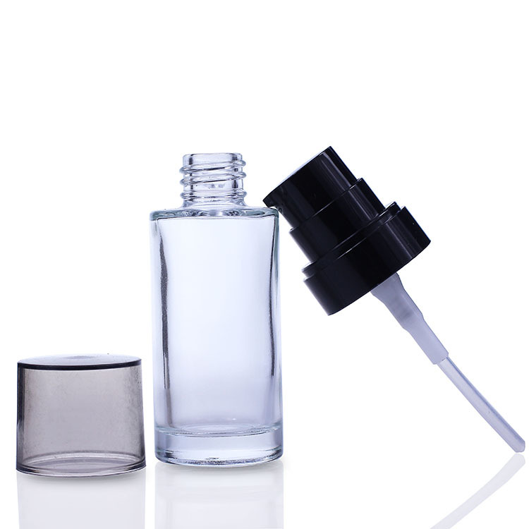 Cosmetic packaging — Luxury Cosmetics Packaging Round Custom Unique Shape Glass Cosmetics Empty Liquid Foundation Bottle 30ml (3)